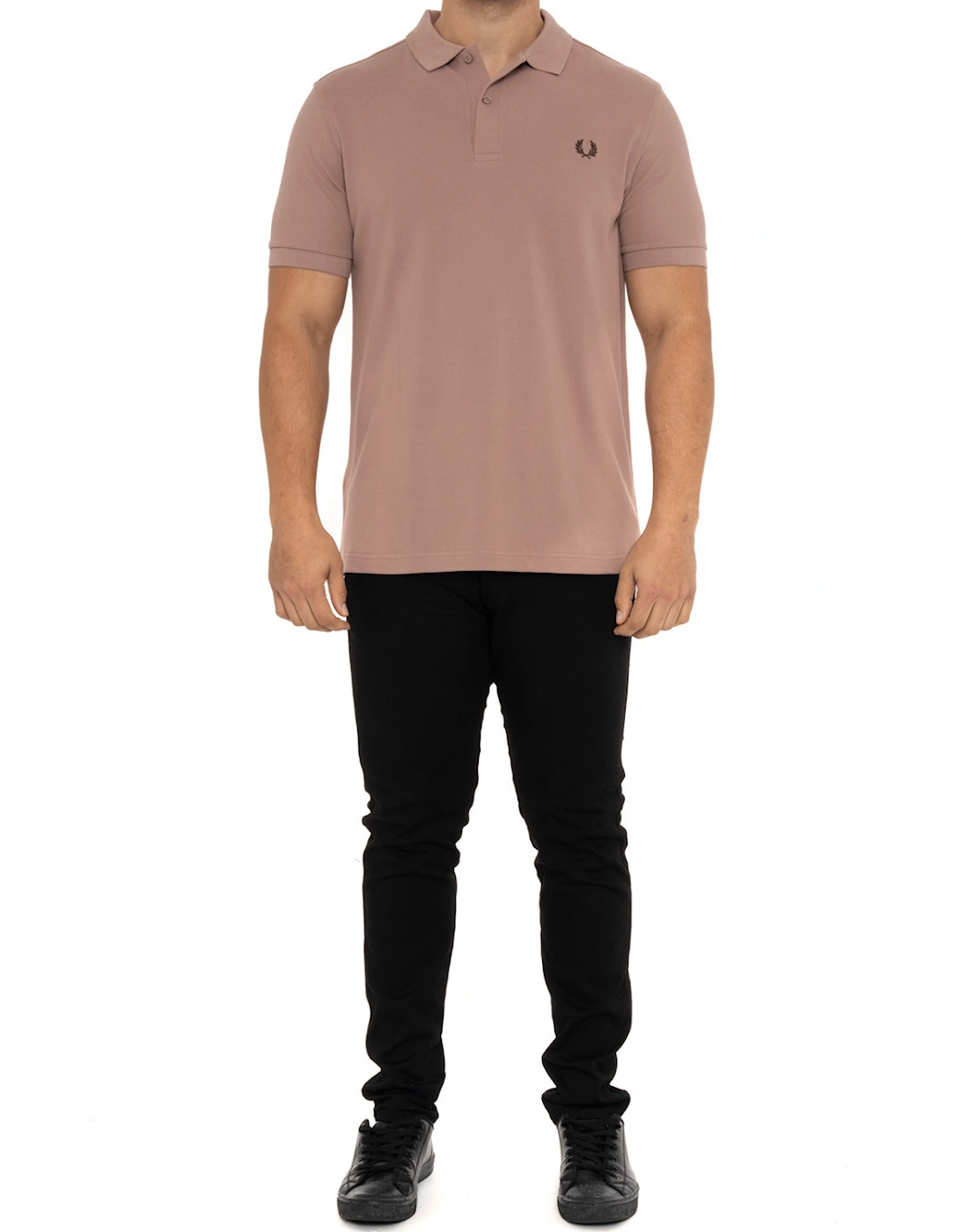Mens Plain Polo Shirt (Dark Pink)