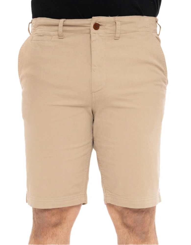 Mens Vintage Officer Chino Shorts (Stone)