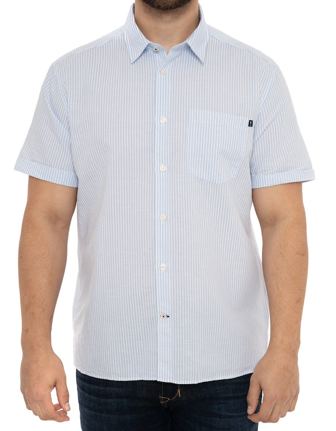 Joop Mens Herry S/S Stripe Shirt (Blue), 8 of 7