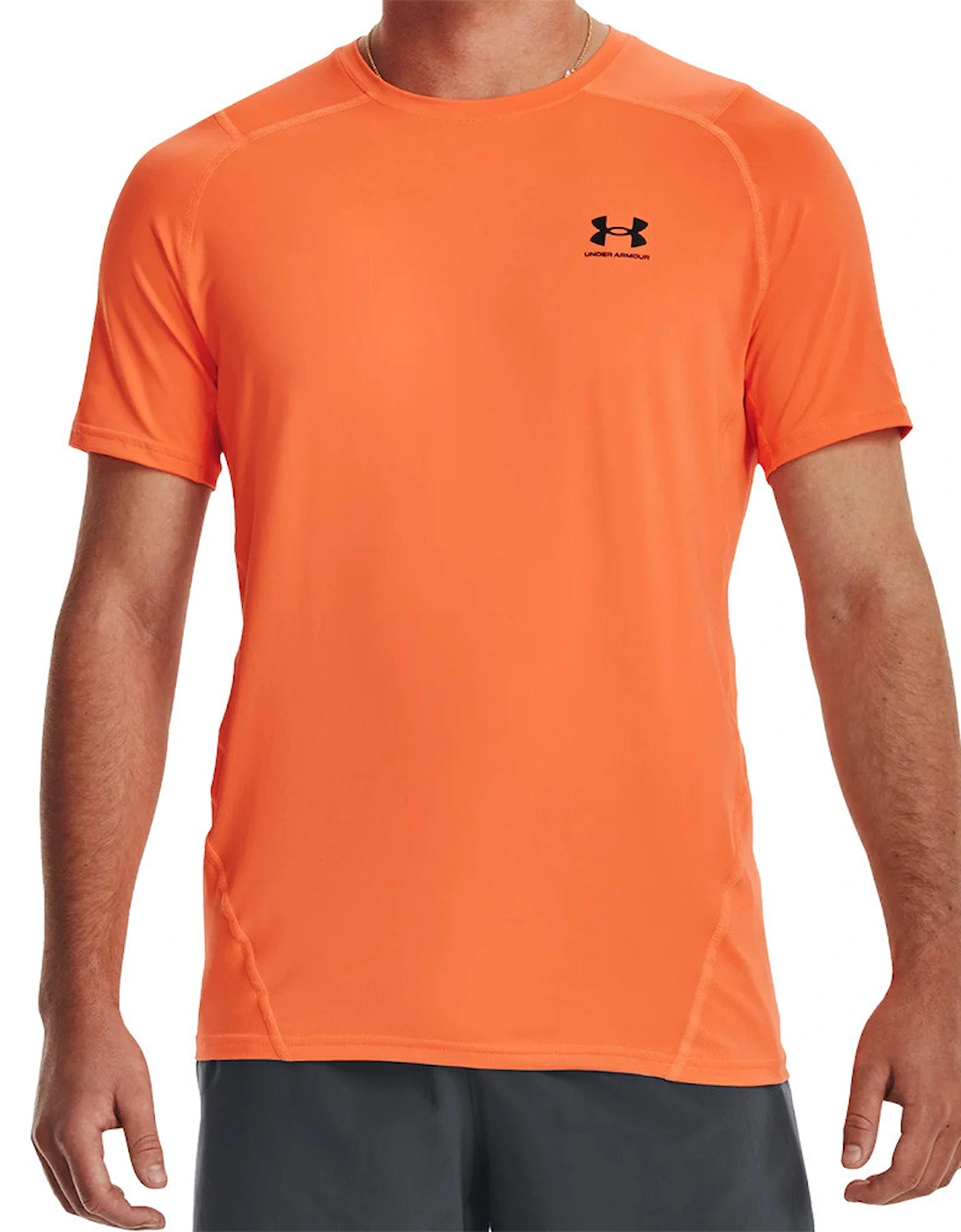 Mens Heat Gear Fitted T-Shirt (Orange)