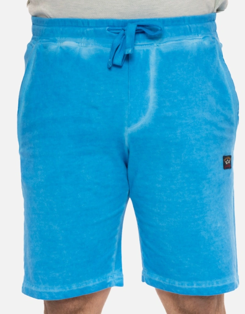 Mens Washed Jersey Shorts (Blue)
