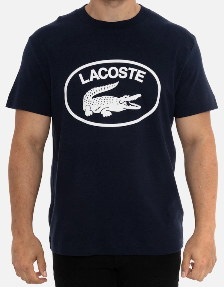 Mens Large Croc Logo T-Shirt (Navy)