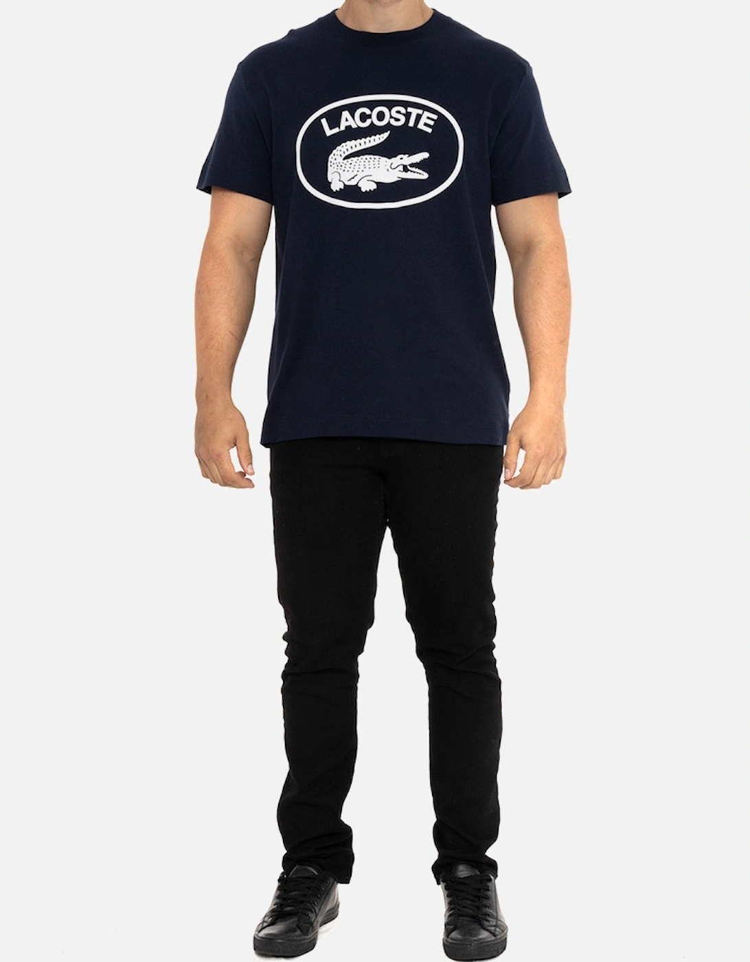 Mens Large Croc Logo T-Shirt (Navy)