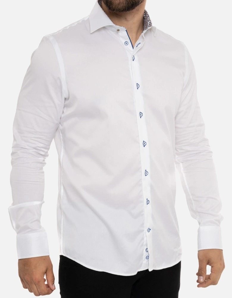 Coffee Cup Trim Shirt (White)