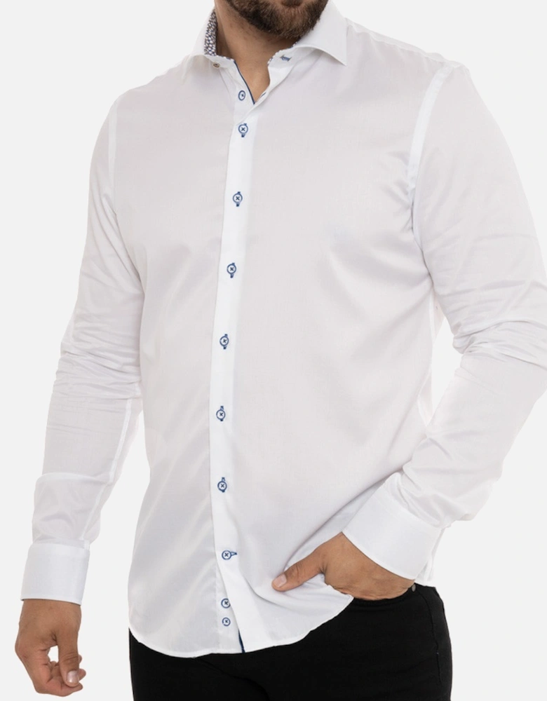 Coffee Cup Trim Shirt (White)