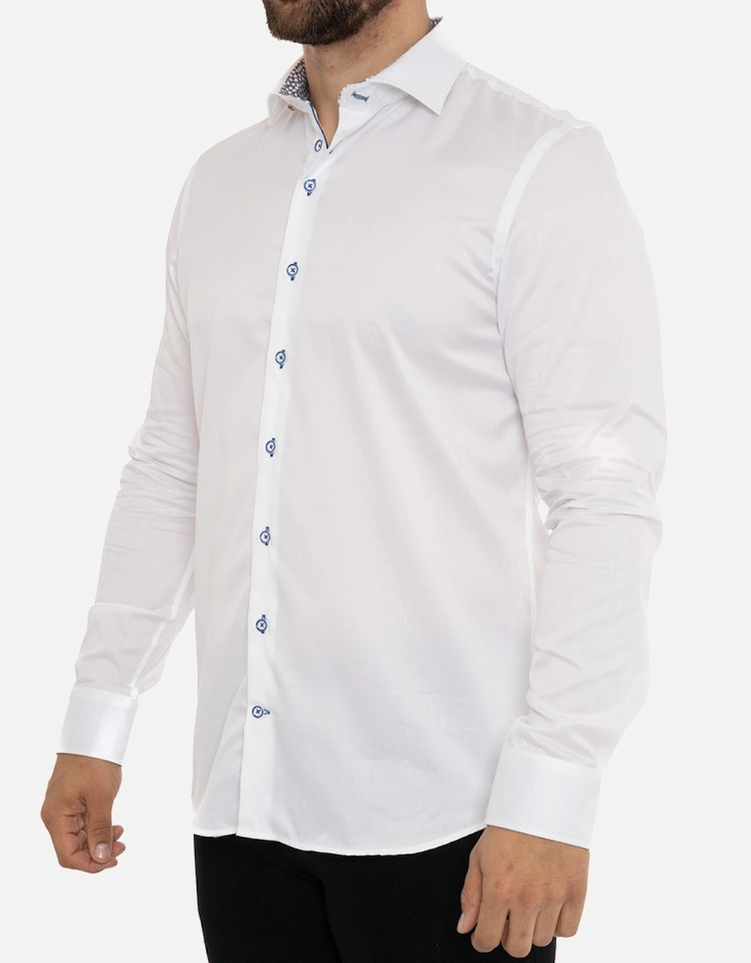 Coffee Cup Trim Shirt (White)