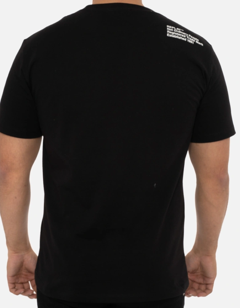 Mens Shoulder Logo T-Shirt (Black)