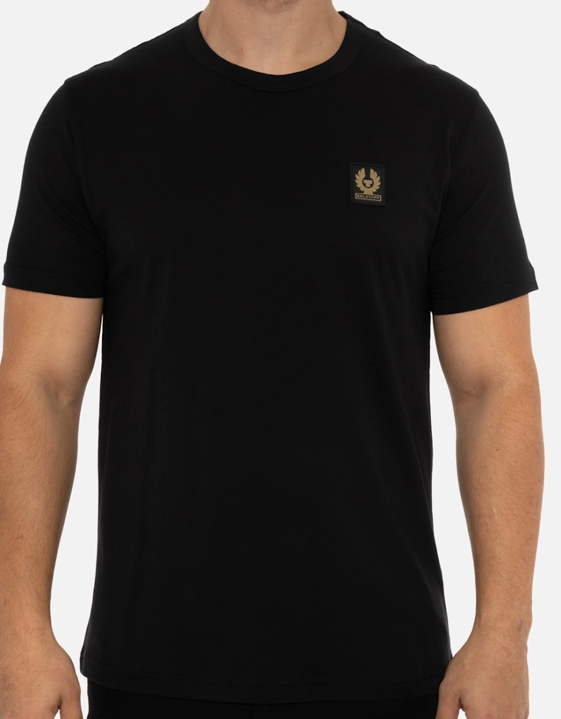 Mens Small Logo Patch T-Shirt (Black), 8 of 7