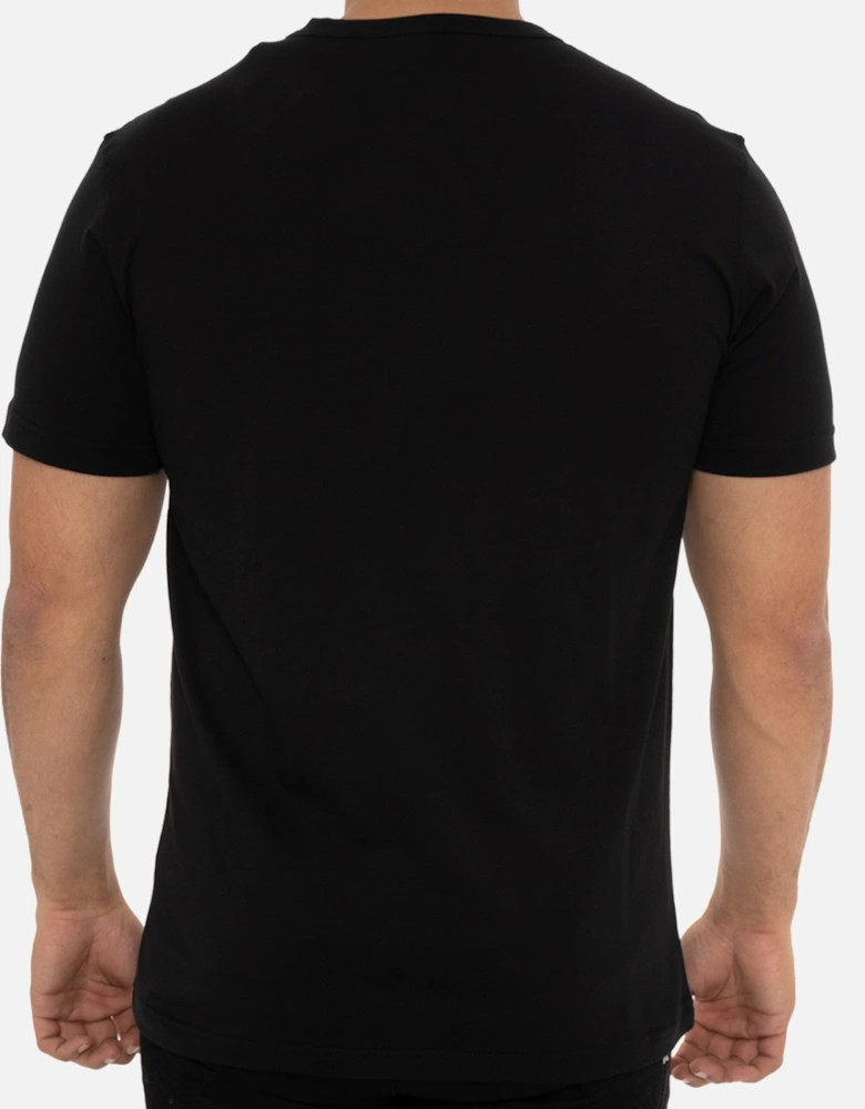 Mens Small Logo Patch T-Shirt (Black)