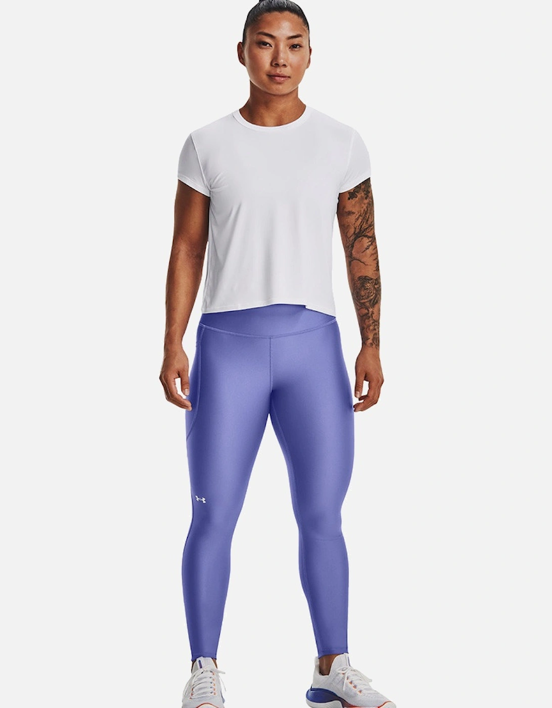 Womens Heat-Gear Hi Rise Leggings (Blue)