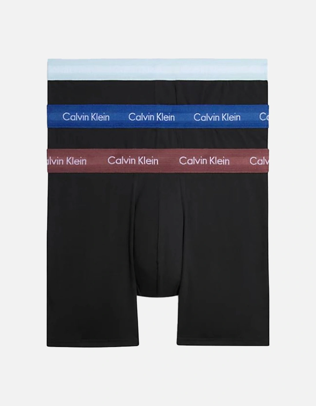Mens 3 Pack Coloured Band Boxers (Black/Rust), 2 of 1