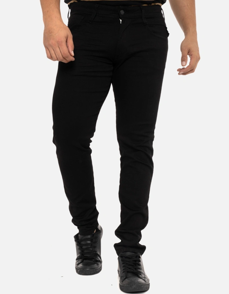 Mens Anbass Slim Fit Jeans (Black)