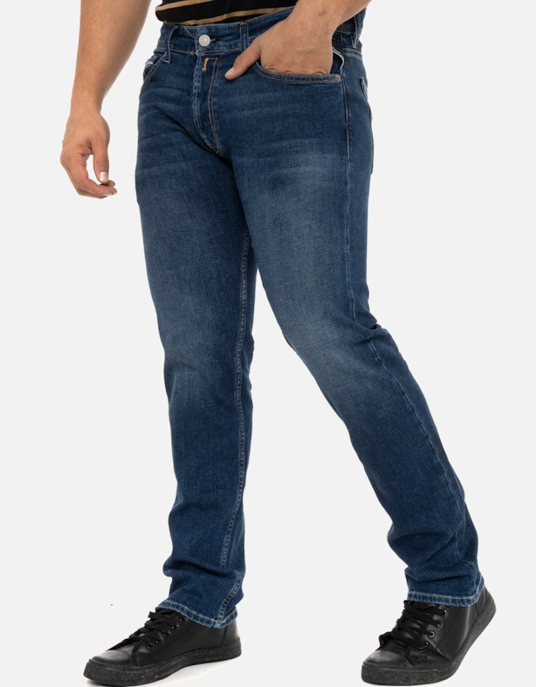 Mens Grover Straight Fit Jeans (Blue)