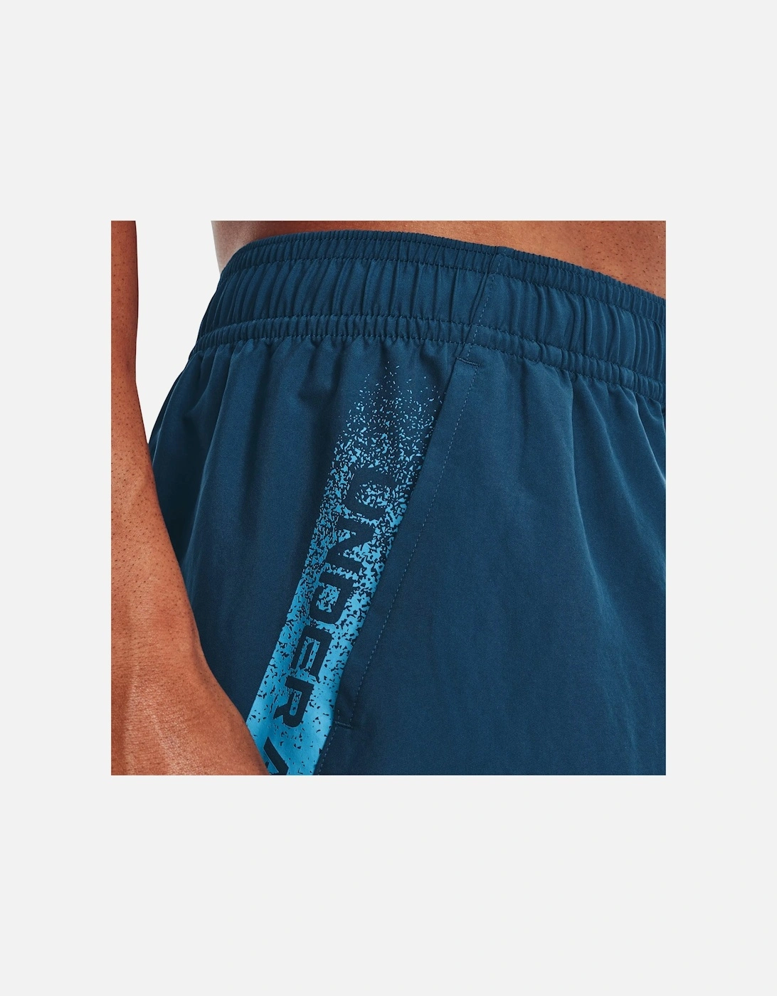 Mens Woven Graphic Shorts (Blue)