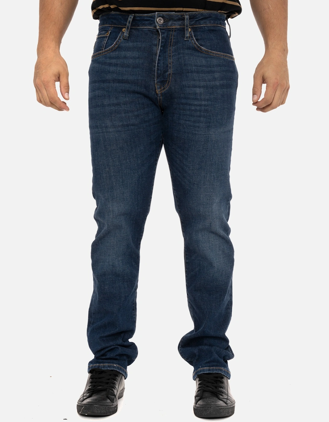 Mens Vintage Slim Straight Jeans (Blue), 8 of 7