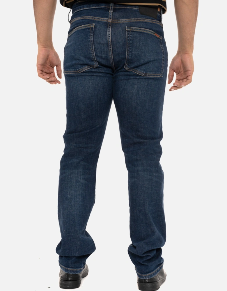 Mens Vintage Slim Straight Jeans (Blue)