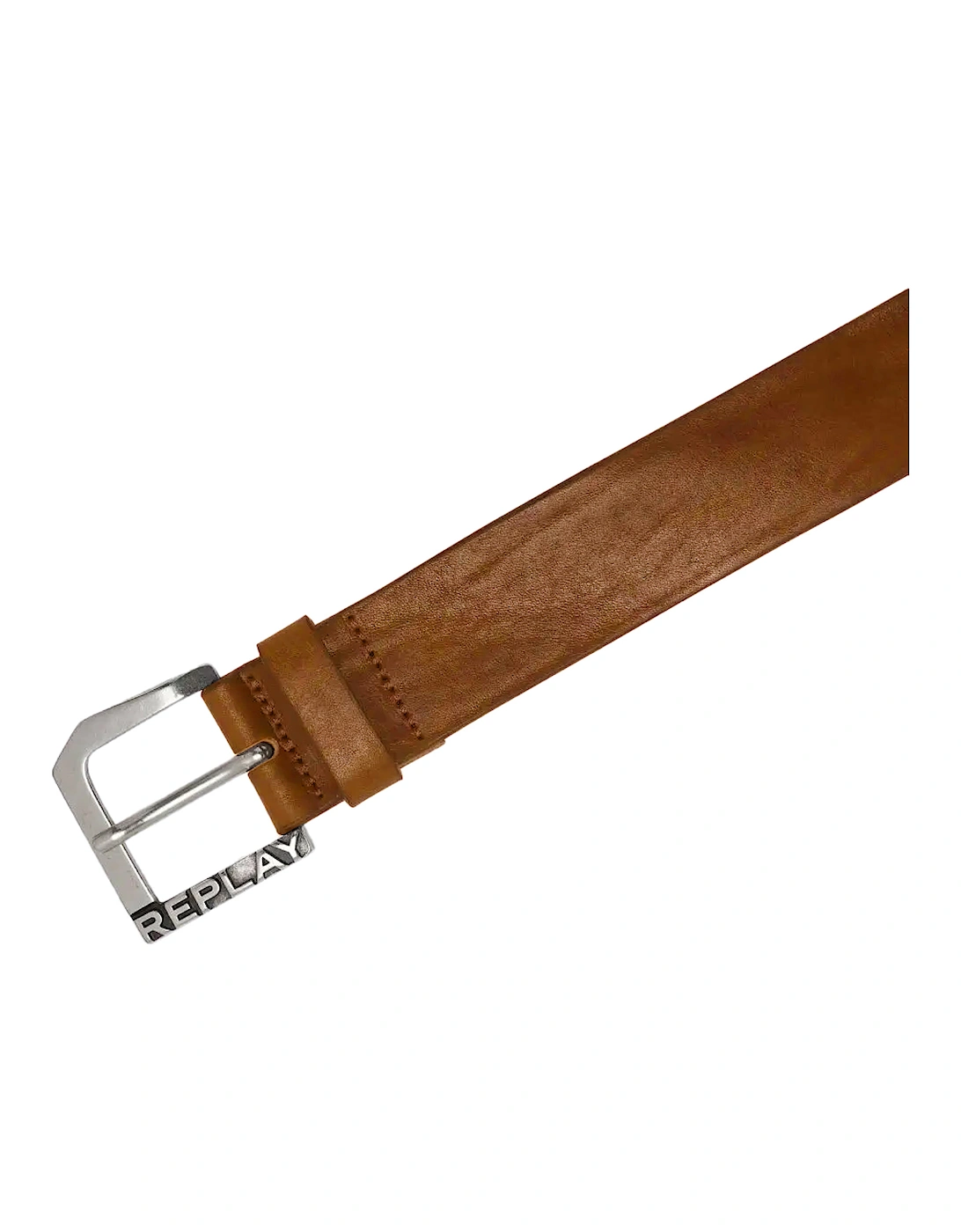Mens Vintage Effect Leather Belt (Tobacco)