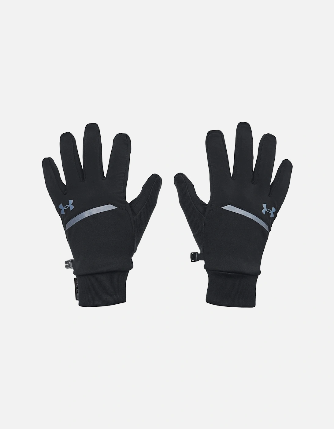 Mens Storm Fleece Run Gloves (Black), 4 of 3