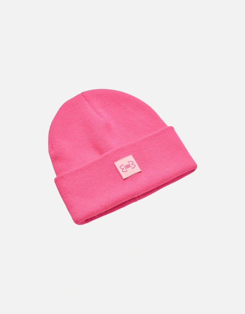 Womens Halftime Cuff Beanie (Dark Pink)