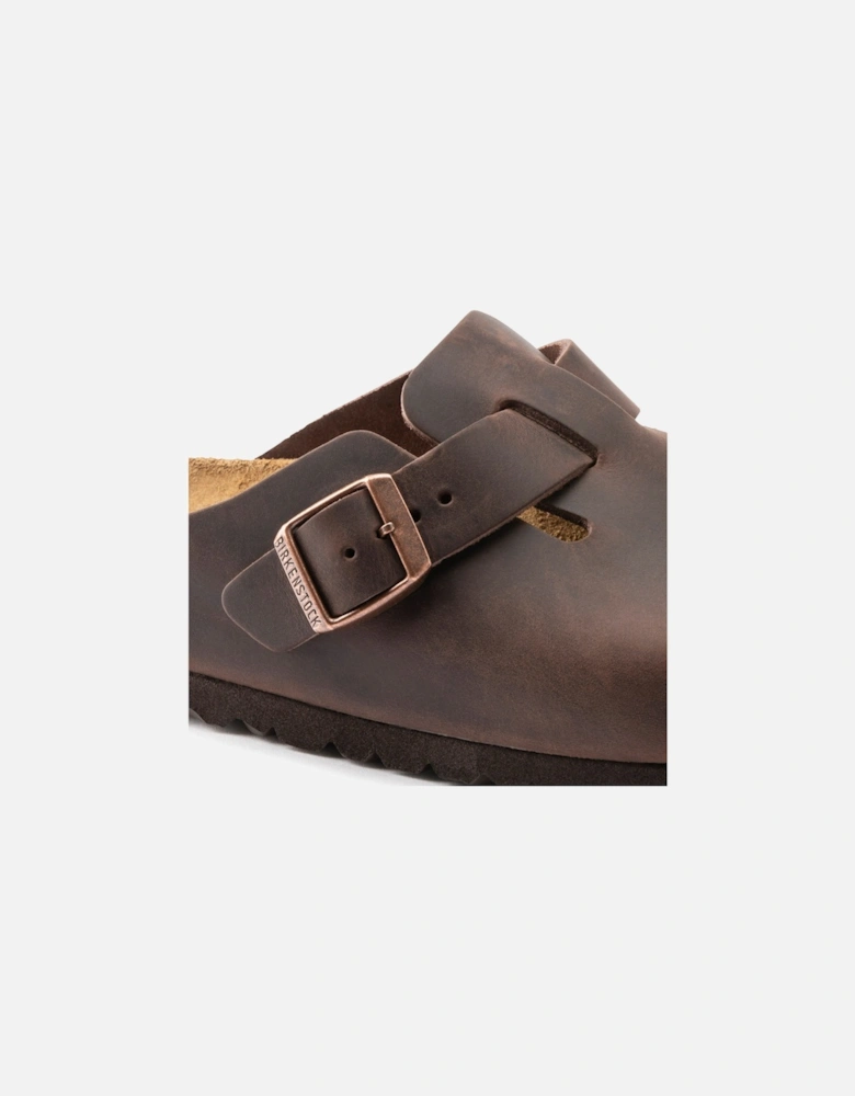 Birkenstock Mens Boston Oiled Leather Cog Sandals (Brown)