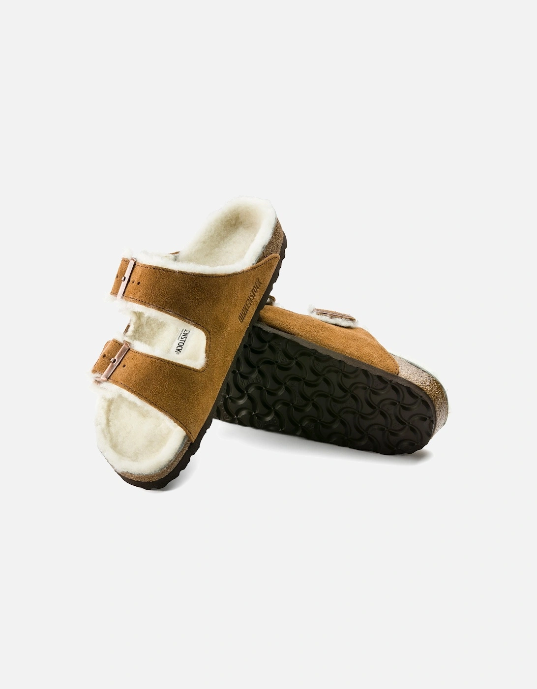 Birkenstock Womens Arizona Shearling Sandals (Mink)