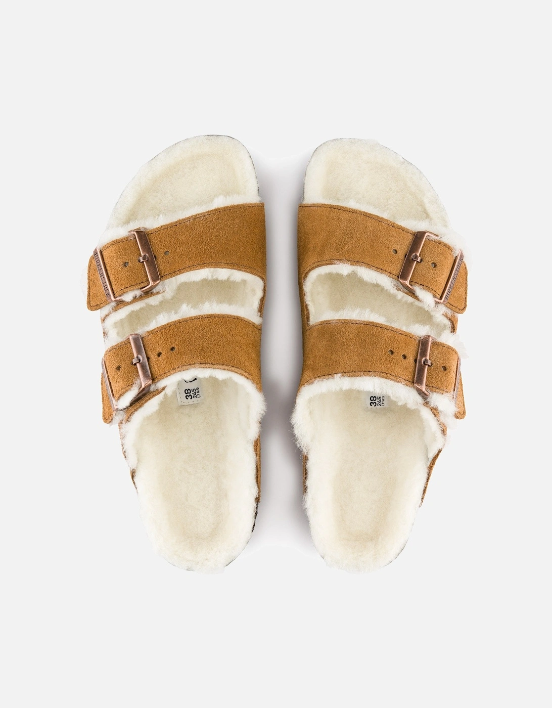 Birkenstock Womens Arizona Shearling Sandals (Mink)