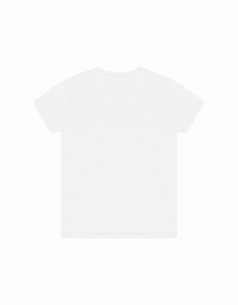 Juniors T-Shirt And Short Set (White)