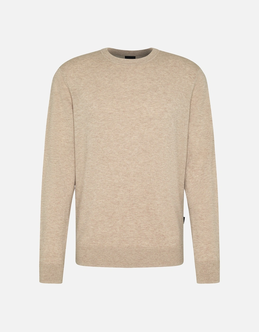 Mens Crew Neck Knit Sweatshirt (Tan), 2 of 1