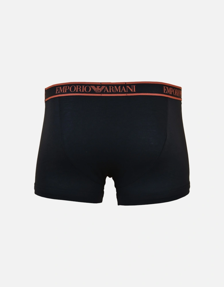 Mens Coloured Logo 3 Pack Boxers (Black)