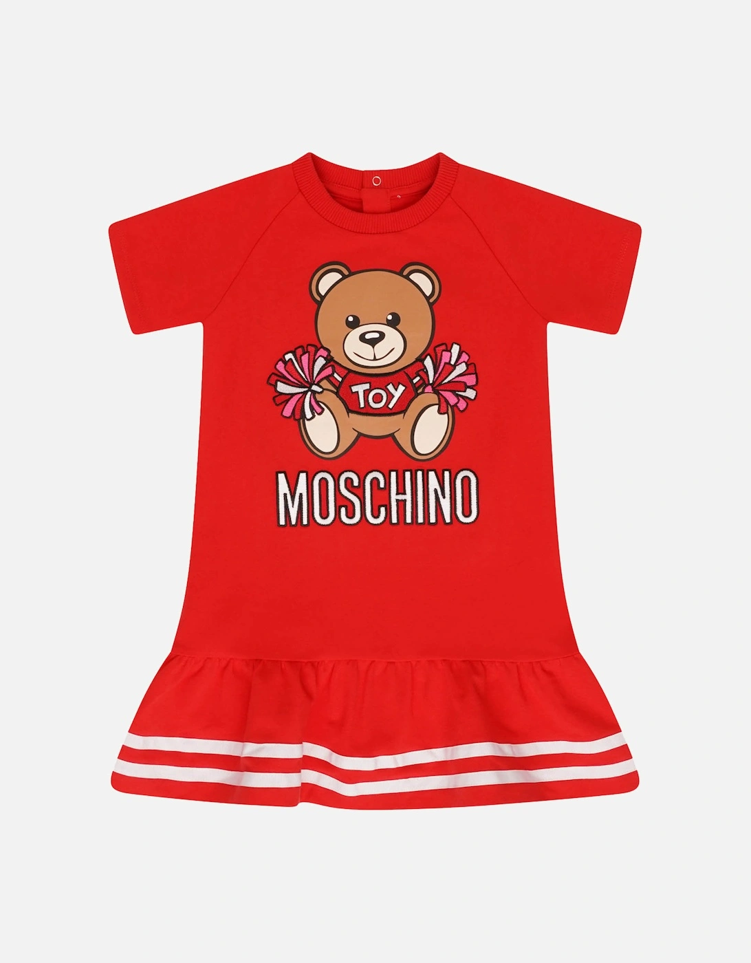 Infants Bear Print Dress (Red), 3 of 2