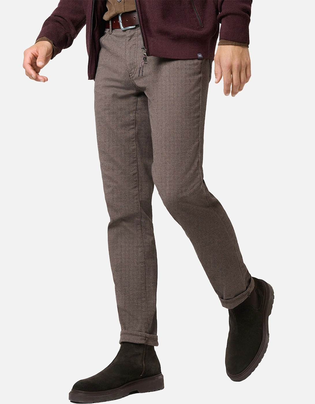 Mens Cadiz Straight Trousers (Brown)