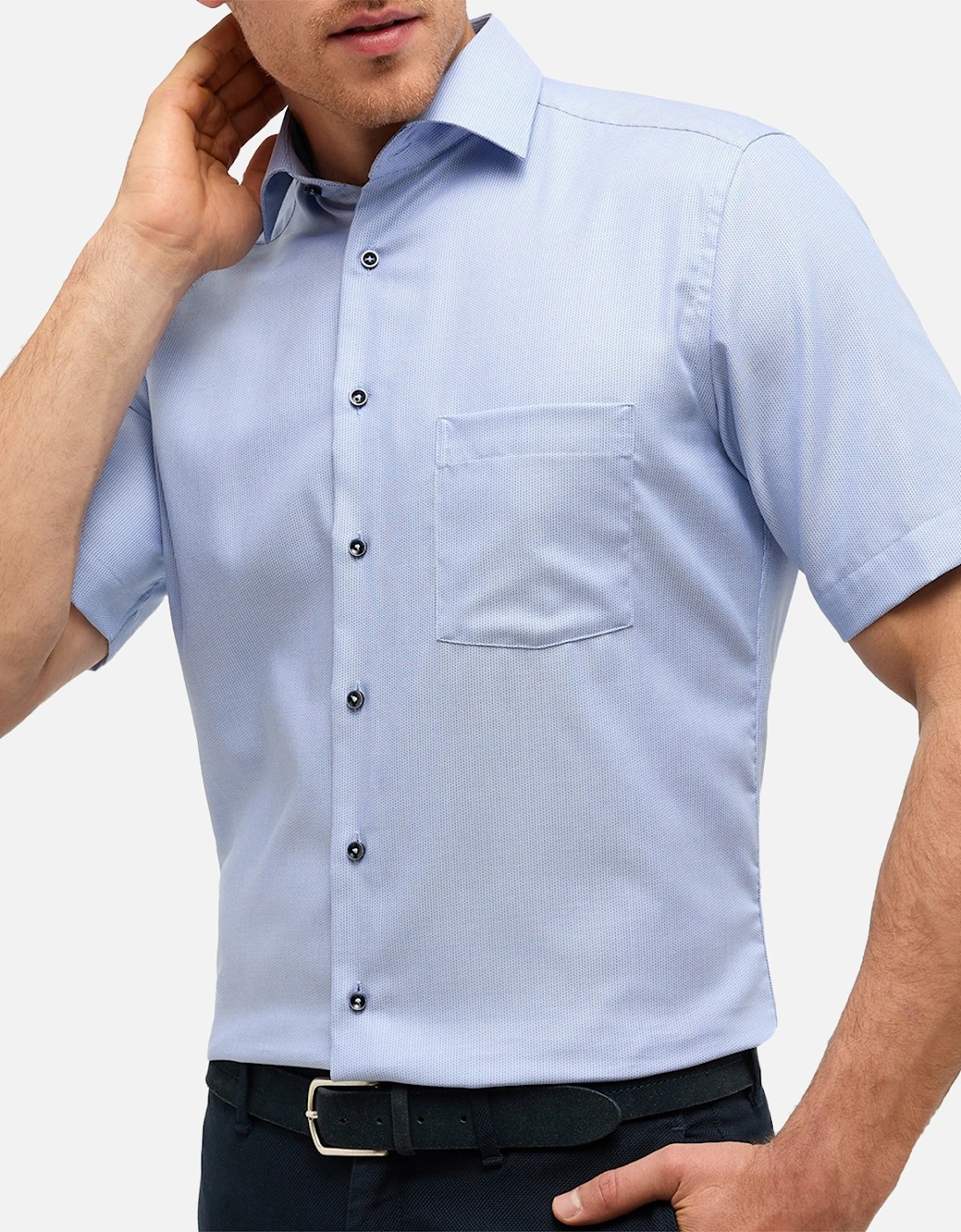 Mens 8204 Short Sleeve Shirt (Blue)