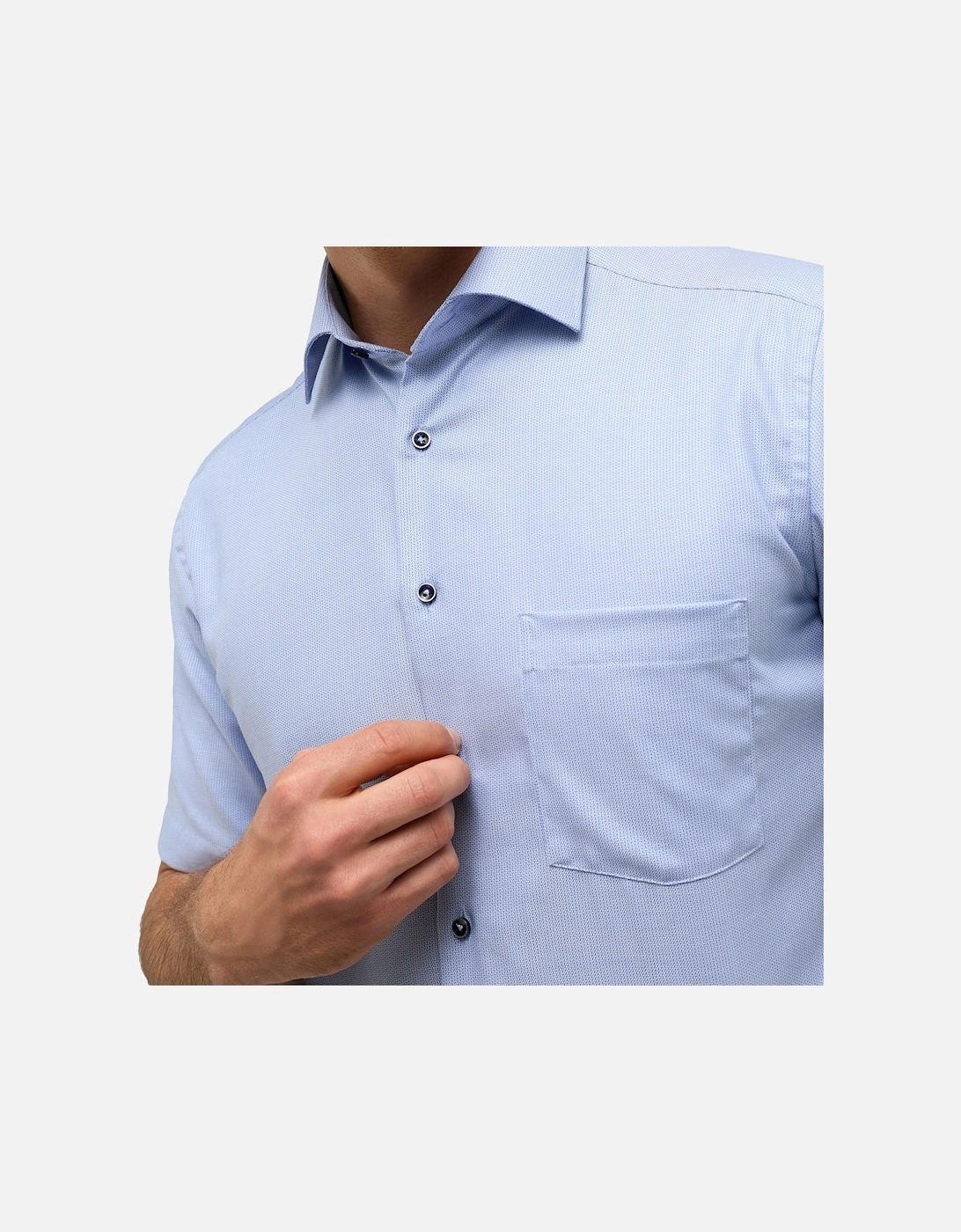 Mens 8204 Short Sleeve Shirt (Blue)