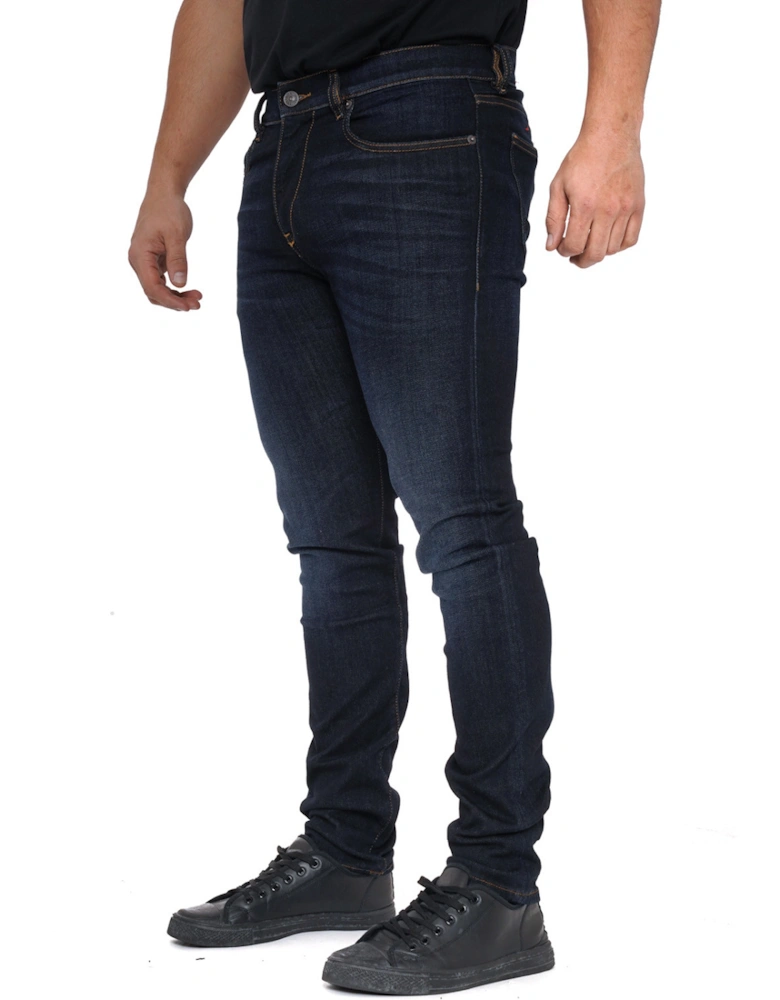 Mens D-Strukt Slim Fit Jeans (Dark Blue)