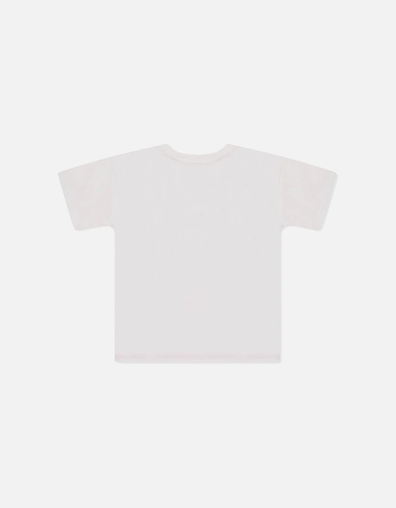 Juniors Multi Logo T-Shirt (White)