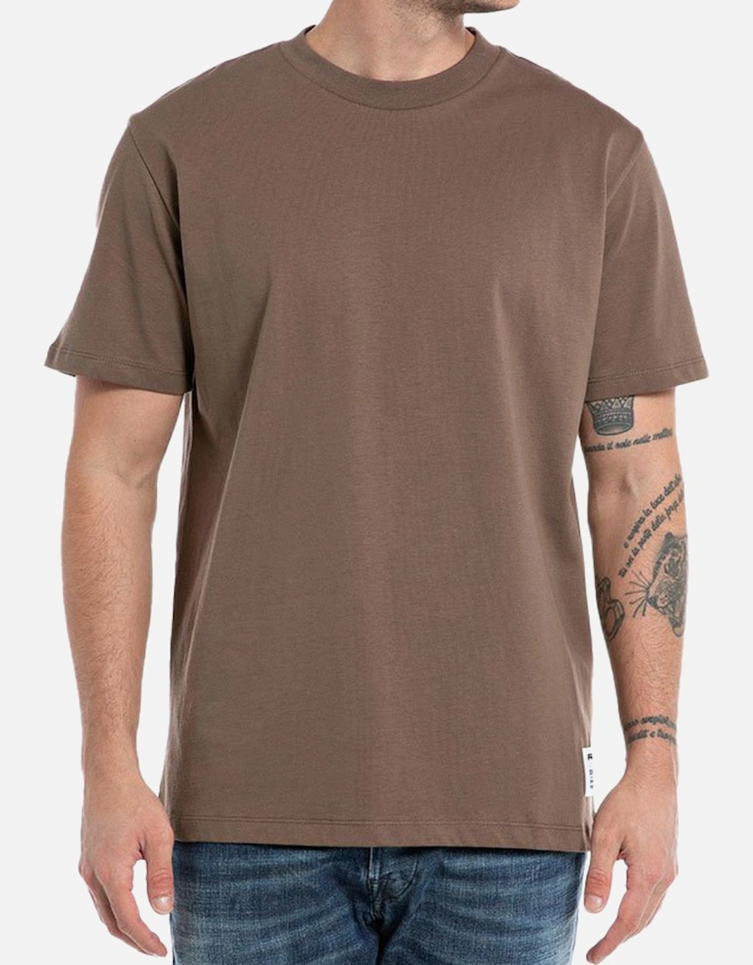 Mens Shoulder Logo T-Shirt (Brown), 6 of 5