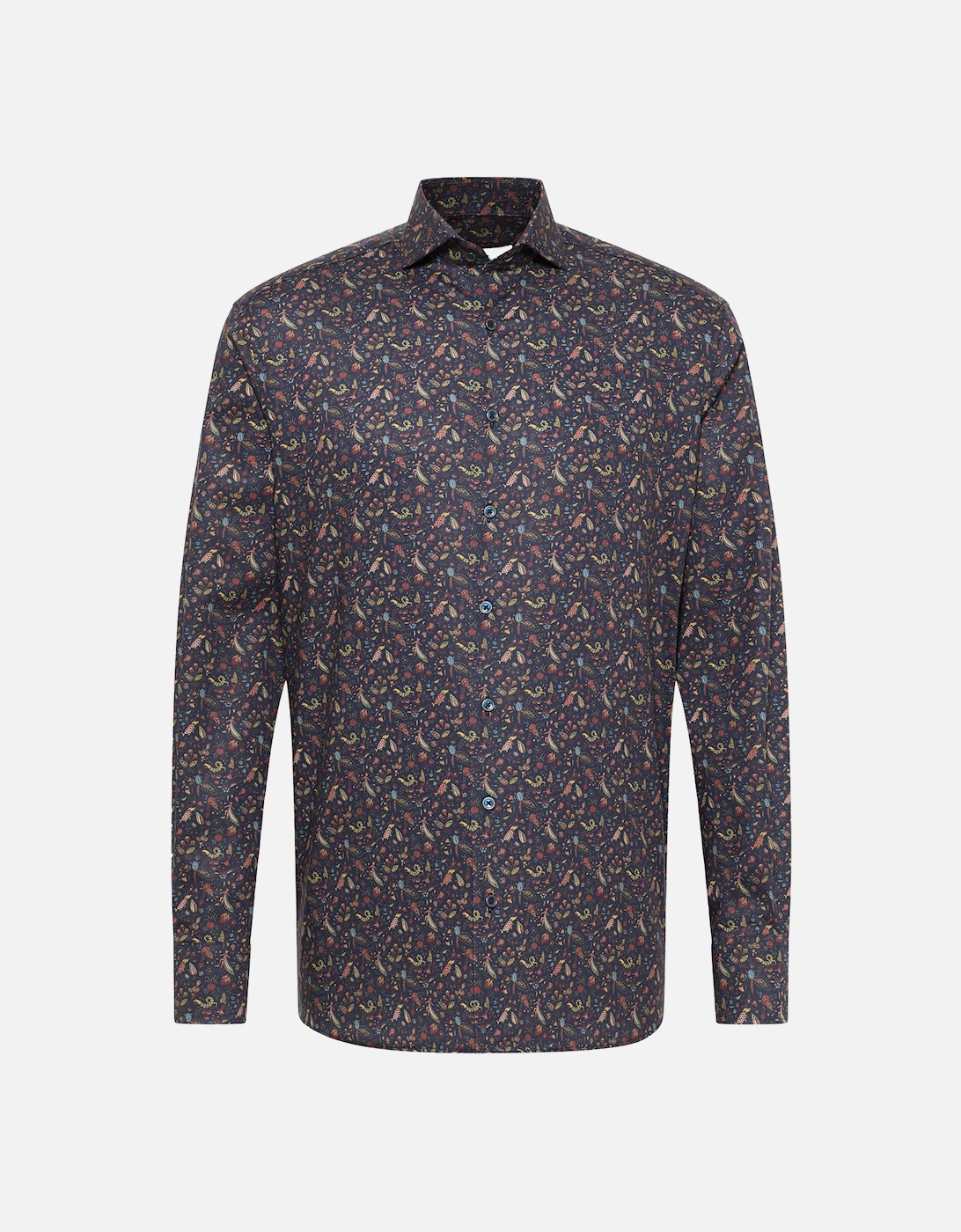 Mens Insect Print Modern Fit Shirt (Navy), 7 of 6