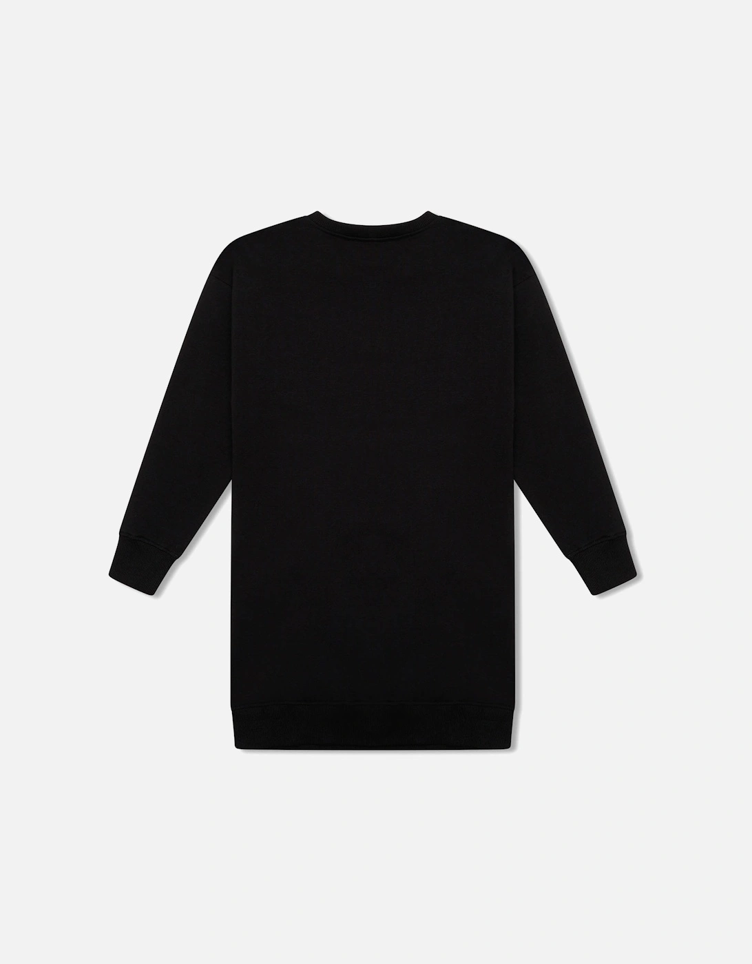 Juniors Diamante Logo Sweatshirt Dress (Black)
