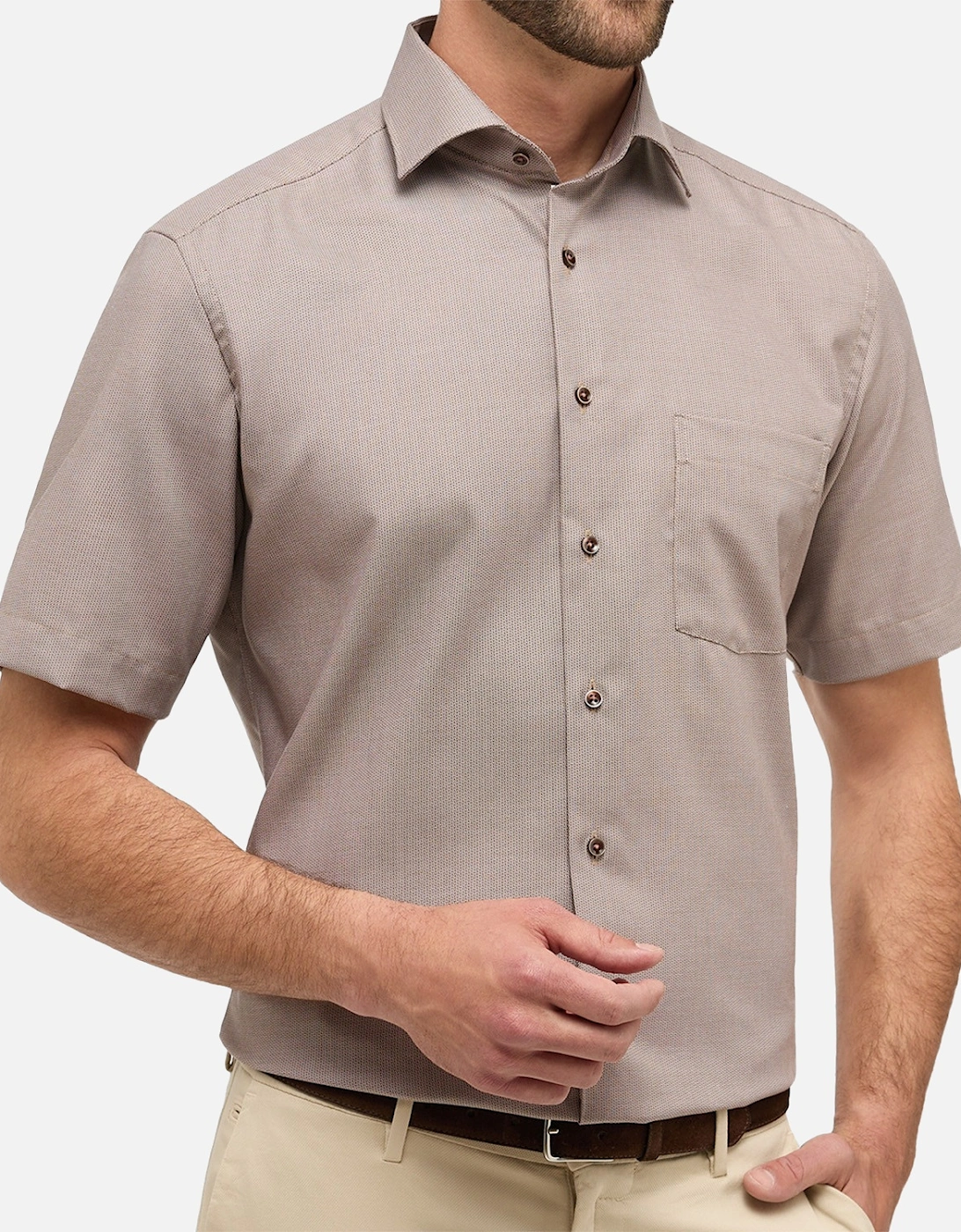 Mens 8204 Short Sleeve Shirt (Tan)