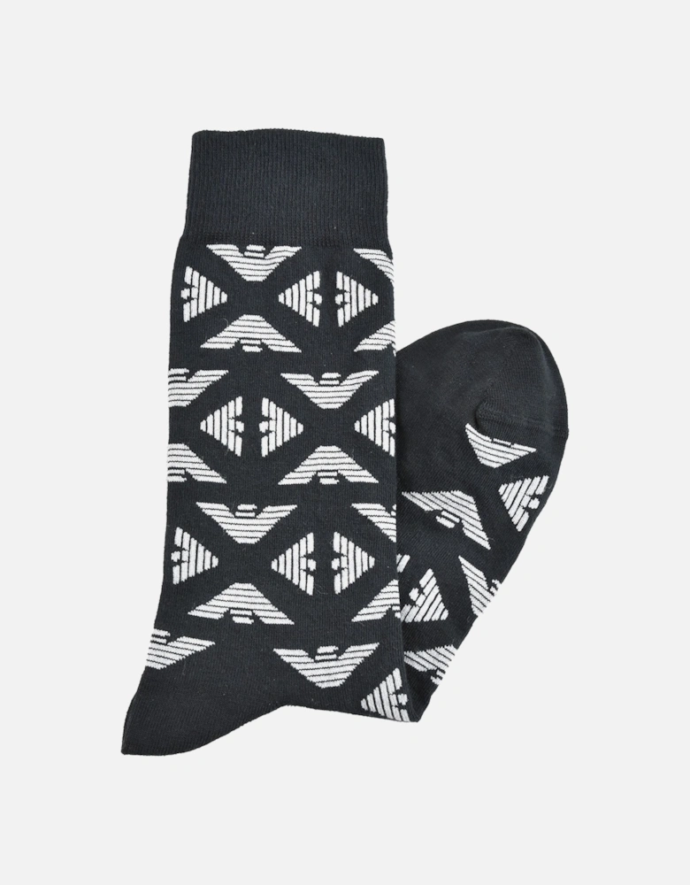 Mens Sock 3 Pair Gift Set (Black/Grey)