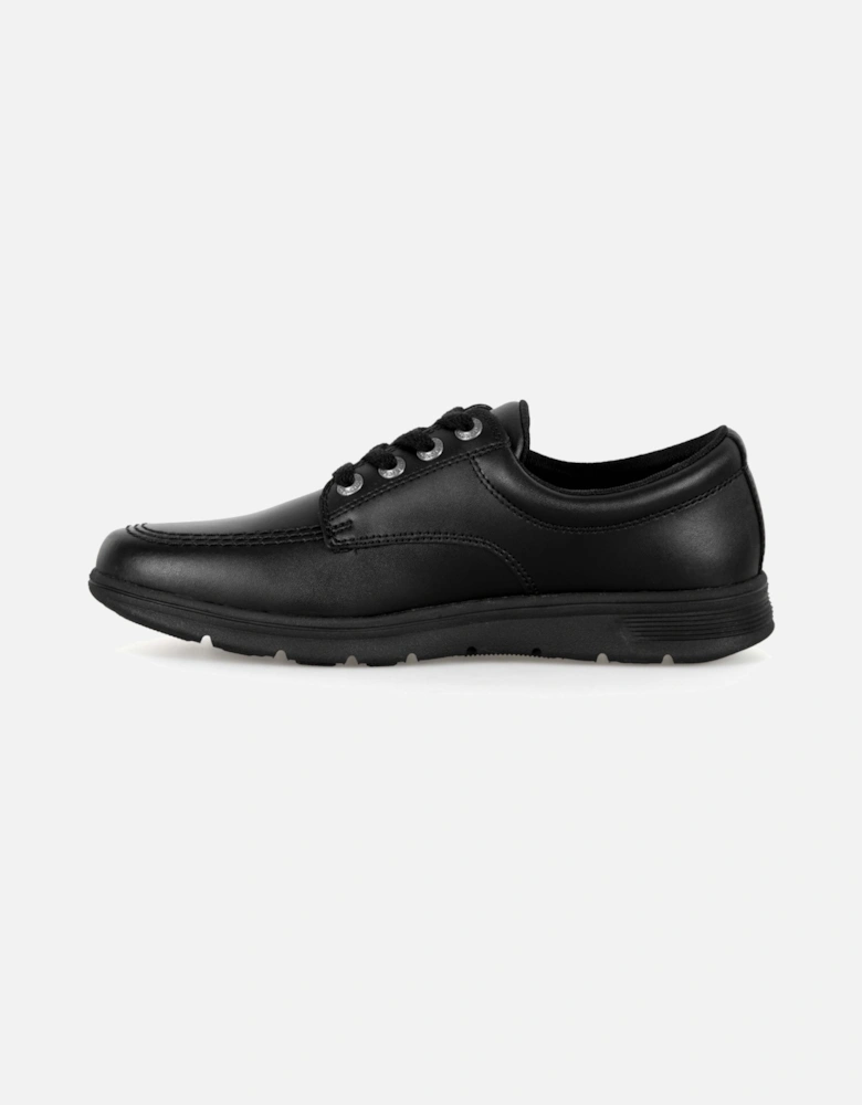 Youths Kelland Lace Leather Shoes (Black)