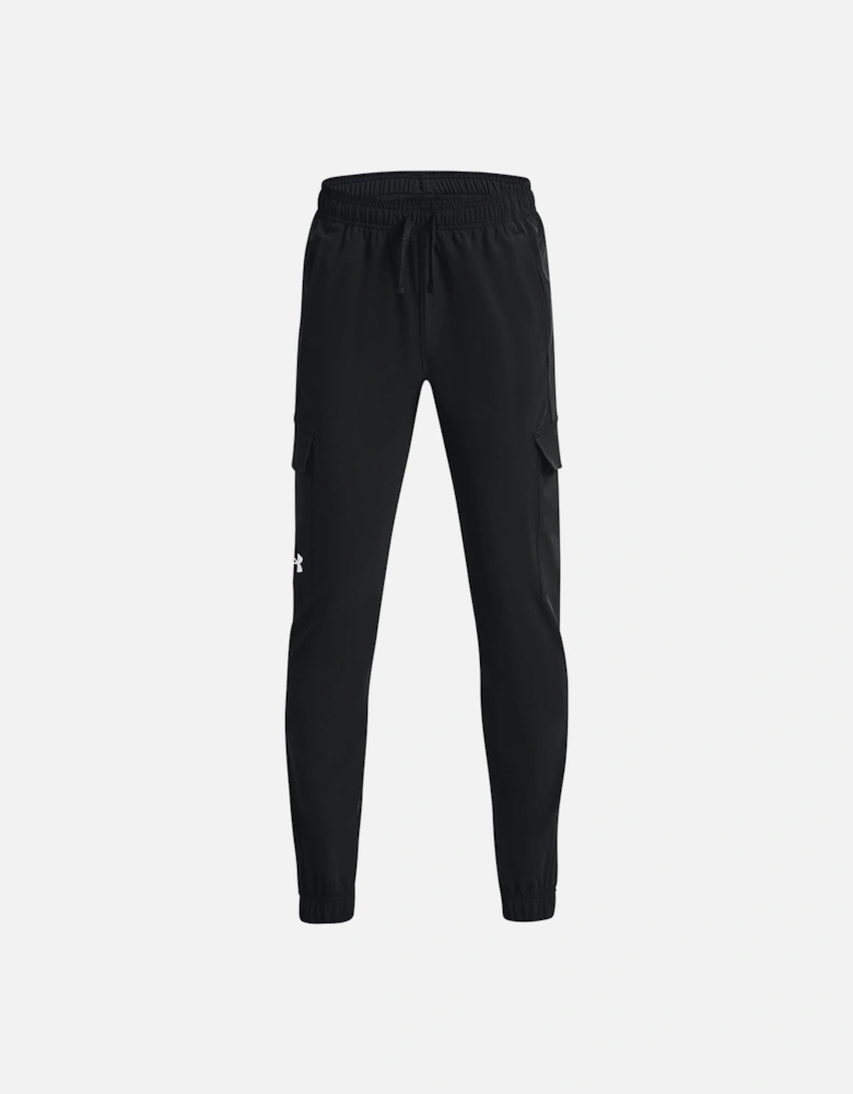 Youths Pennant Woven Cargo Pants (Black)