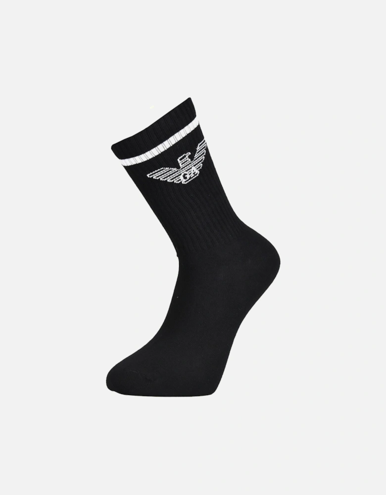 Mens Logo Sport Socks 3 Pack (Black)