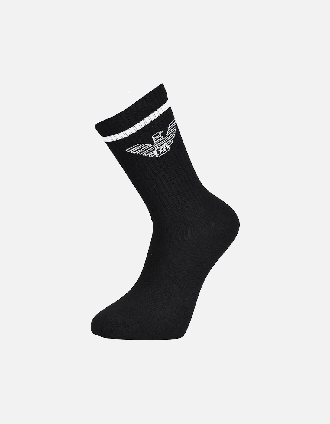 Mens Logo Sport Socks 3 Pack (Black), 3 of 2