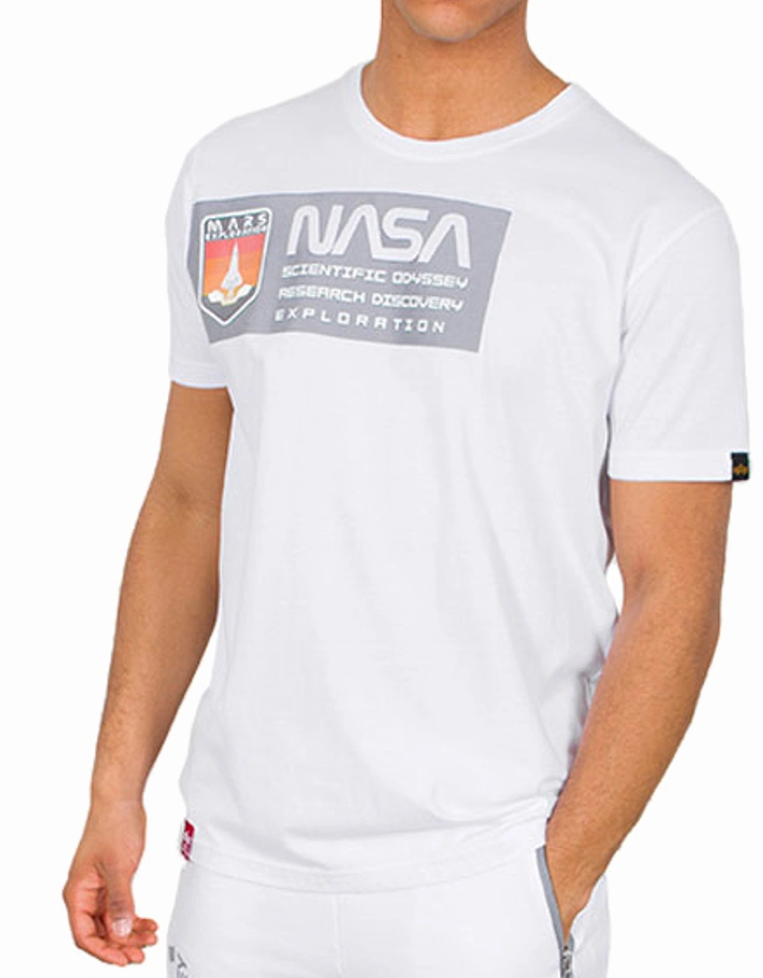 Mens NASA Mars Reflective T-Shirt (White)
