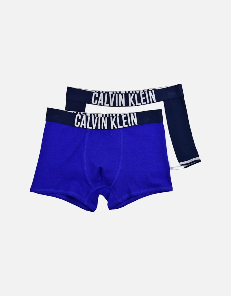 Juniors 2 Pack Boxer Shorts (Royal)