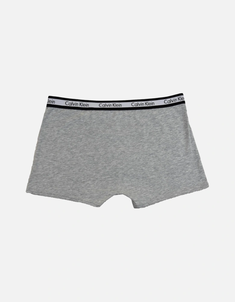 Juniors Narrow Waistband 2 Pack Boxer Shorts (Grey/Black)