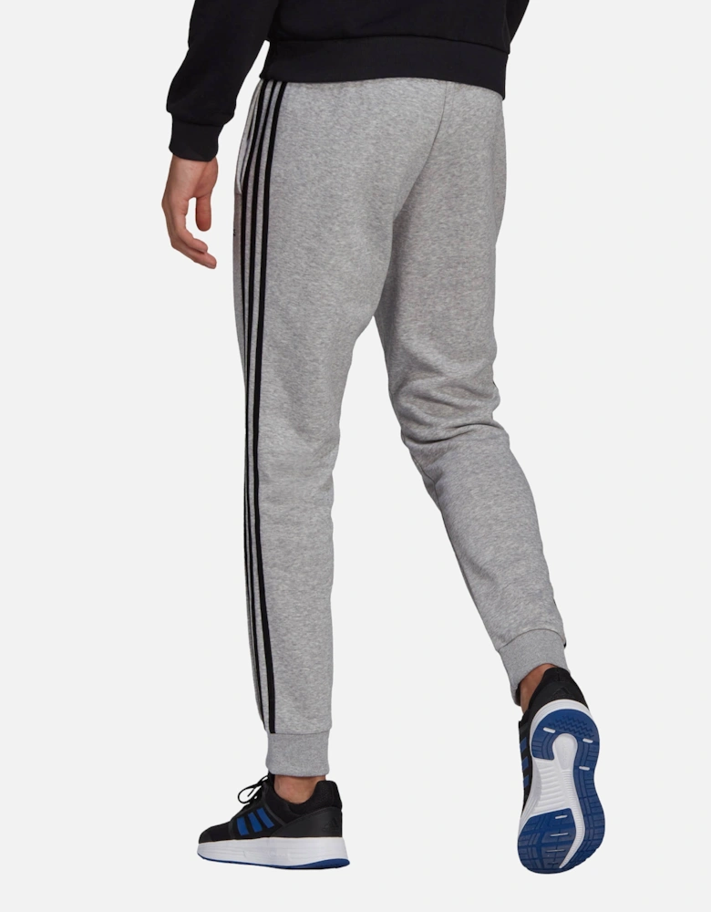 Mens 3 Stripe Fleece Joggers (Grey)