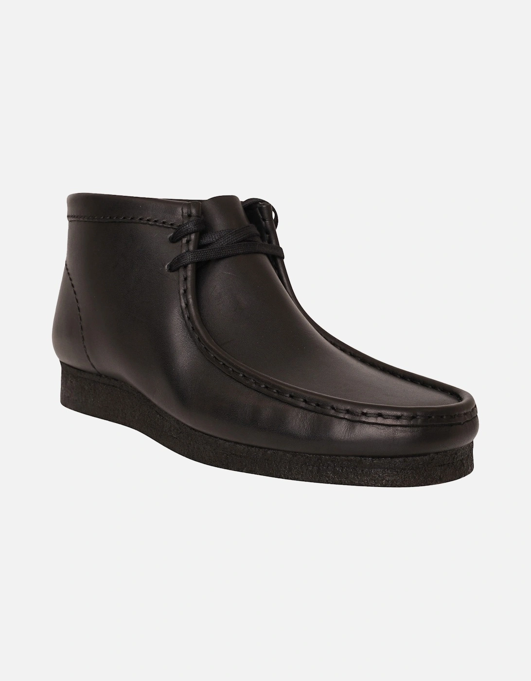 Originals Mens Leather Wallabee Boots (Black), 4 of 3