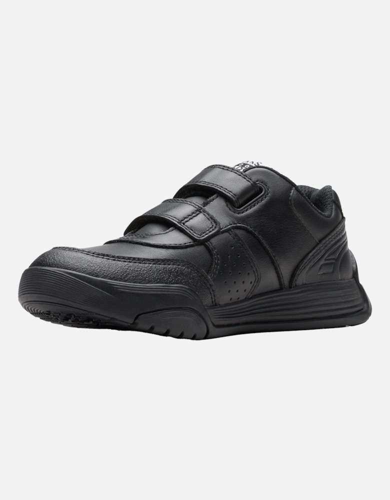 Juniors Cica Star School Shoes (Black)